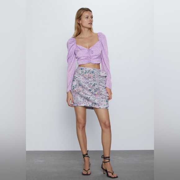 🏵️ JACQUARD RUFFLE MINI SKIRT - Picture 14 of 14